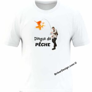 T-shirt Dingue de pêche