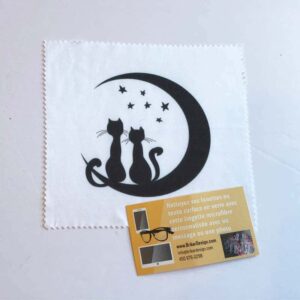 Essuie lunette et cellulaire, écran d'ordinateur-chat lune