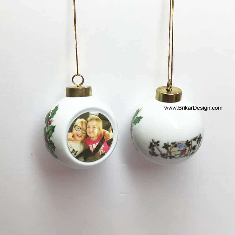Boules de Noël personnalisé  BrikarDesign - impression par sublimation