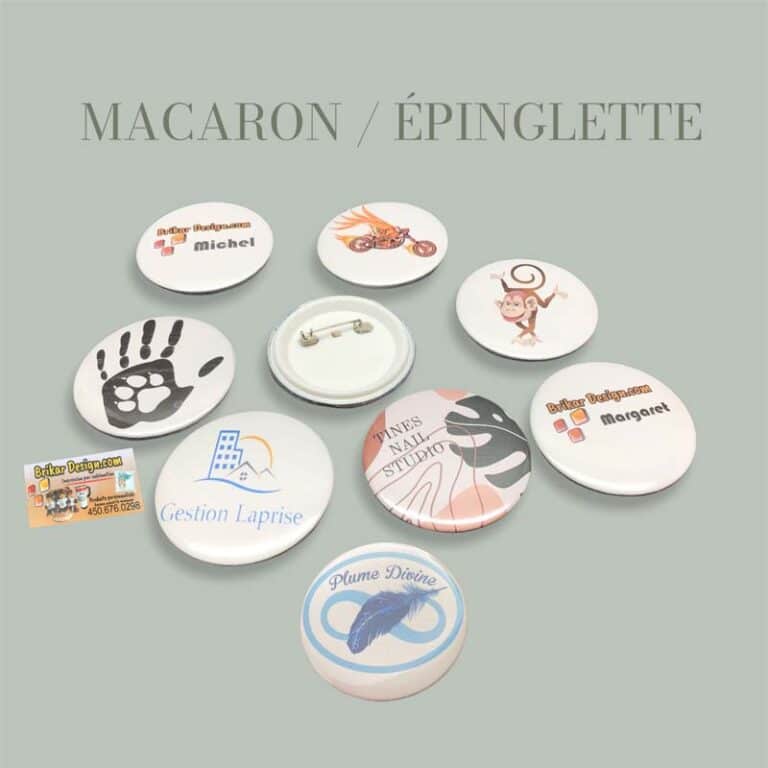Macaron / Épinglette 2.25 | BrikarDesign - impression par sublimation