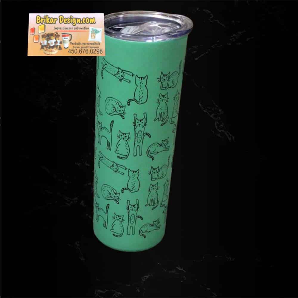 Tumbler chats-brillent dans le noir -20oz