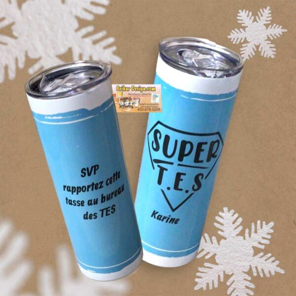 Tumbler droit personnalisé avec couvercle  20oz – Image 2