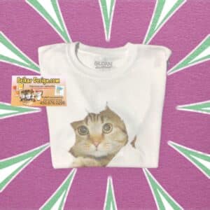 T-shirt enfant chat caché