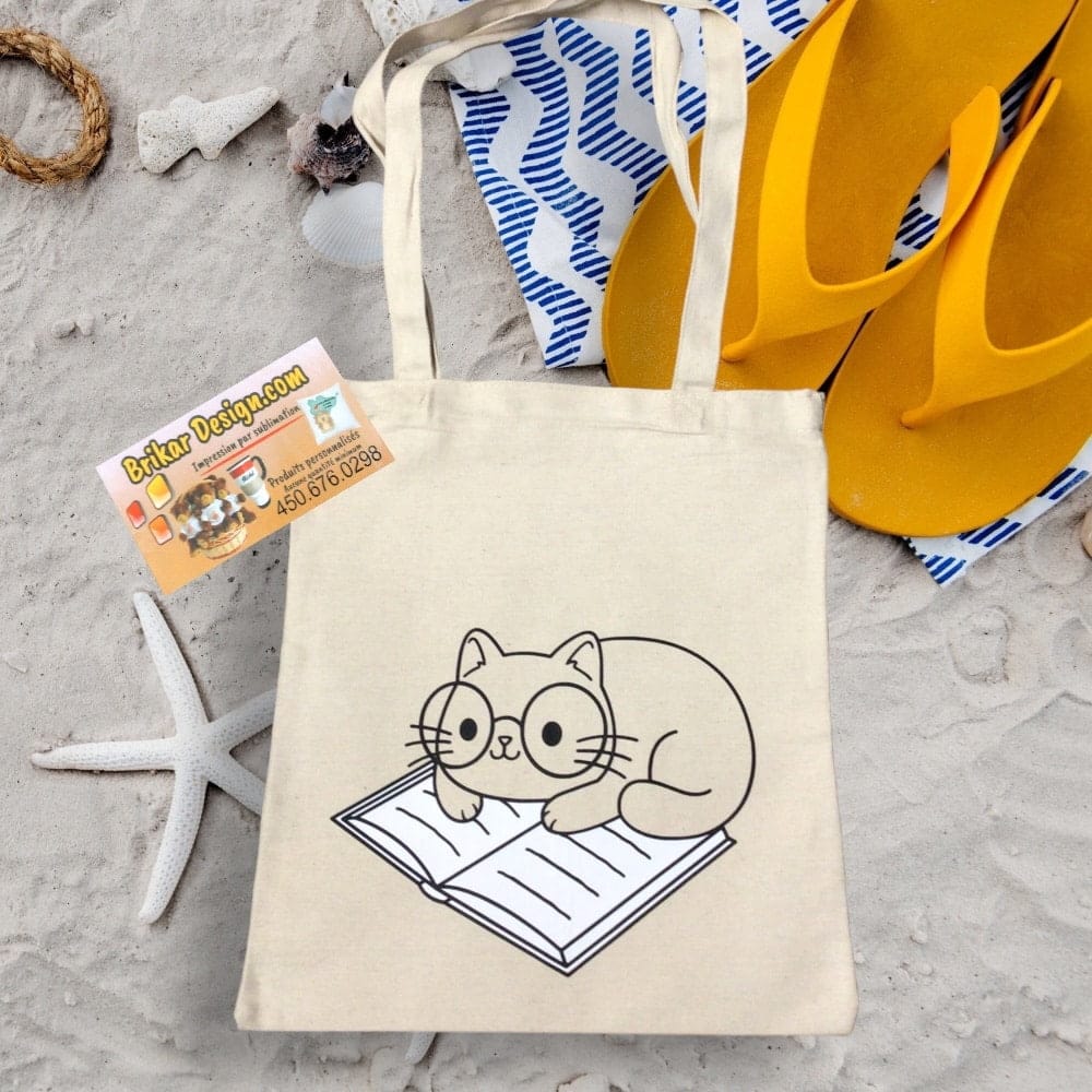 Sac fourre-tout chat lecture