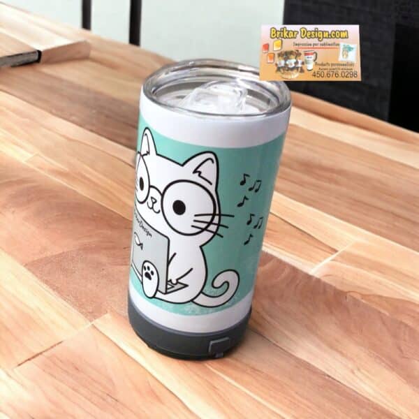 Tasse Bluetooth chat ordinateur base gris