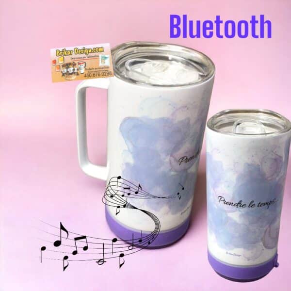 Tasse Bluetooth Prendre le temps base mauve