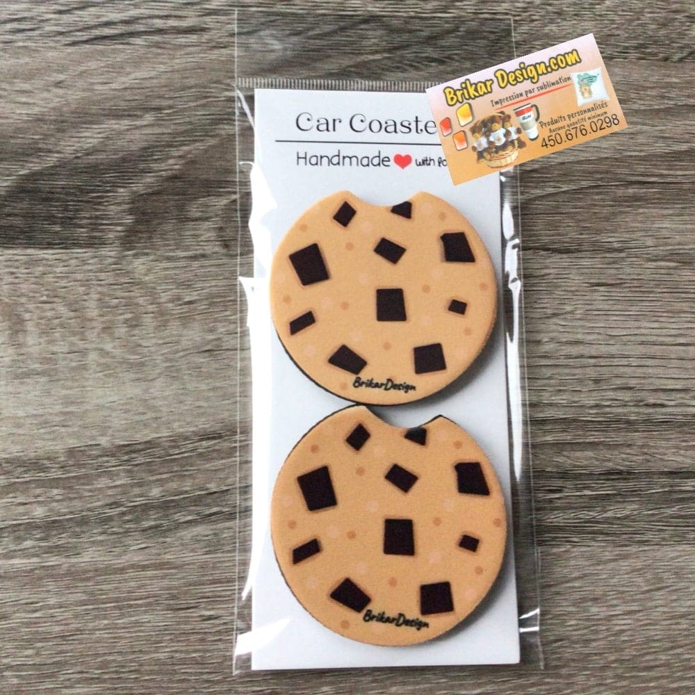 Sous-verre pour porte gobelet biscuit