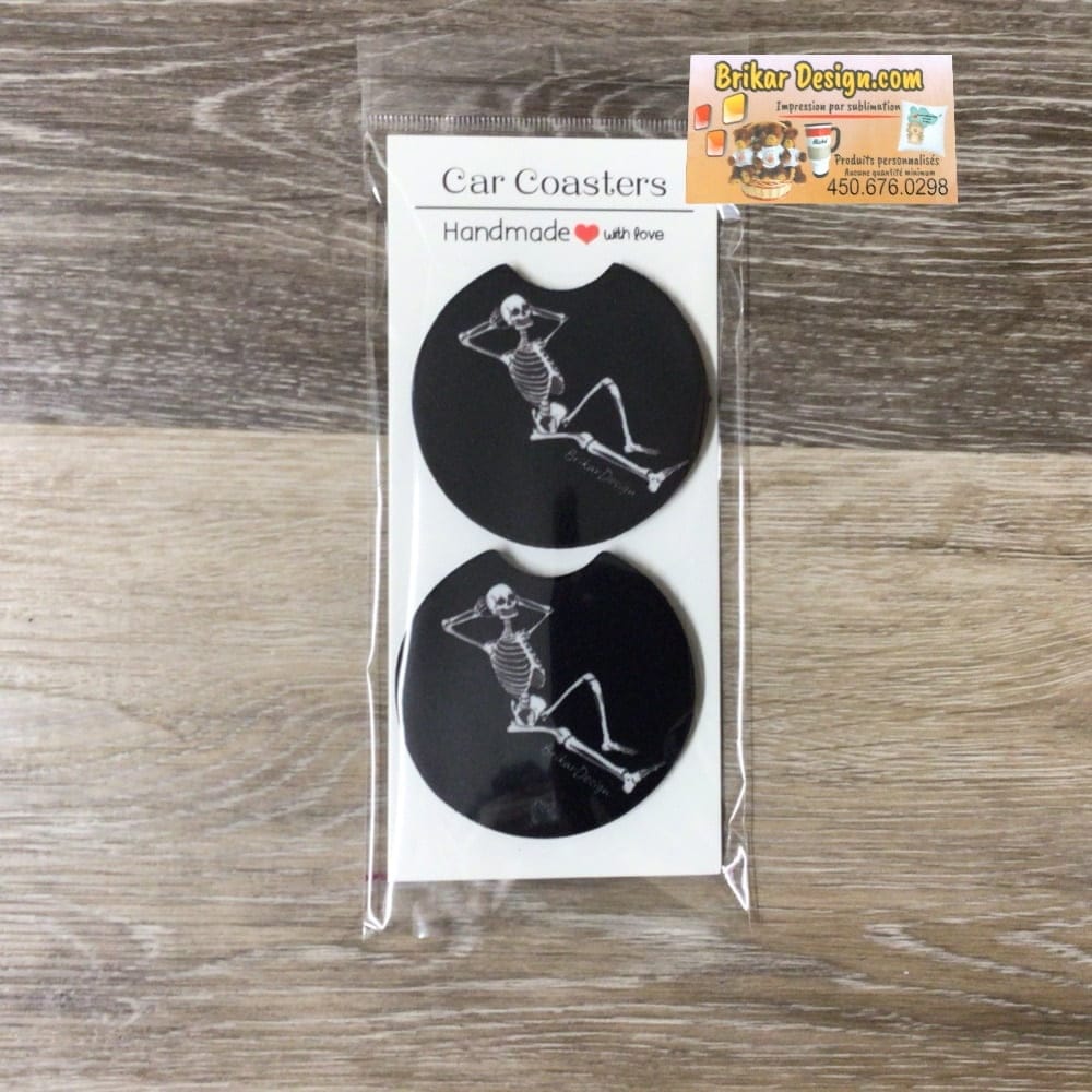 Sous-verre pour porte gobelet squelette