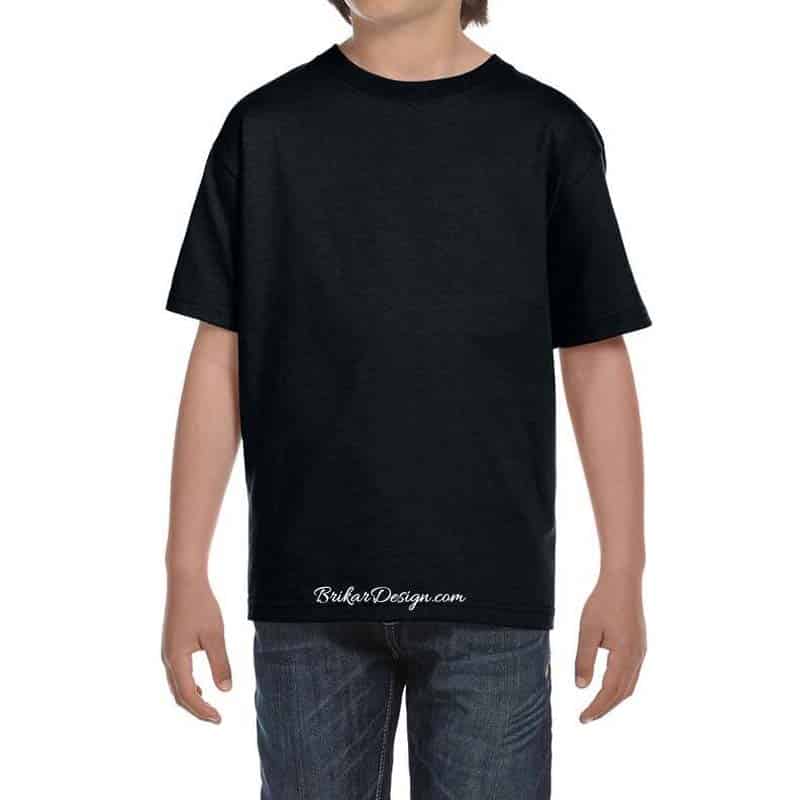 t-shirt noir enfant personnalisé