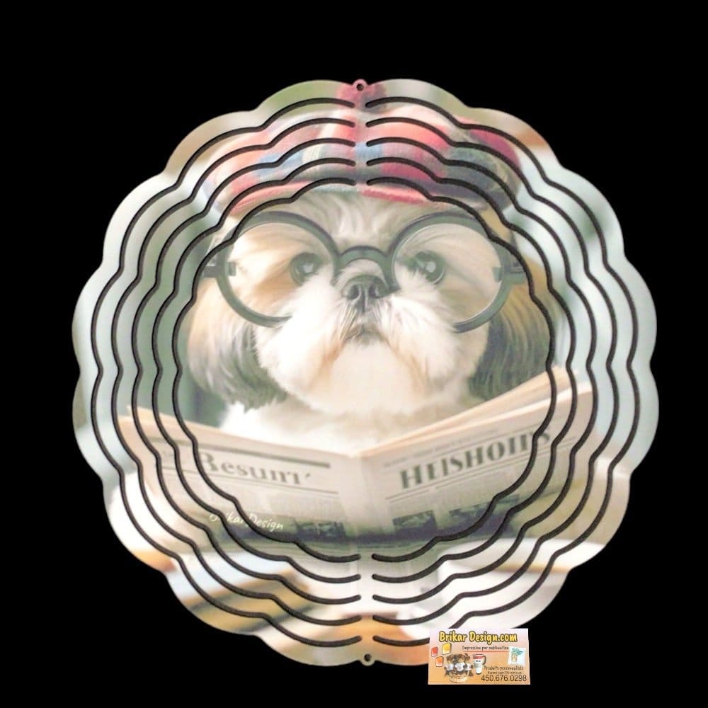 Vire-vent rond shih-tzu journal