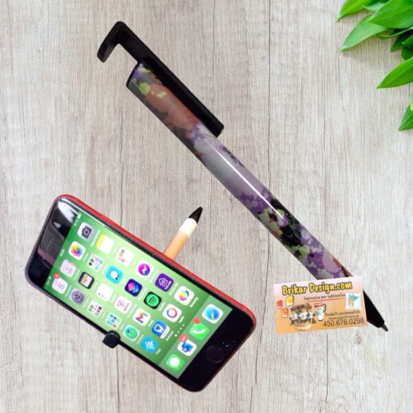 Stylo en aluminium modèle " mauve-noir"