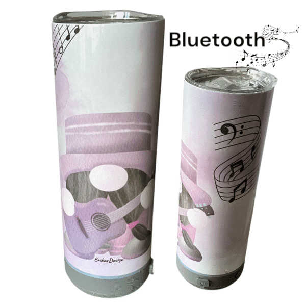 Tumbler Bluetooth 20 oz Gnome musique mauve