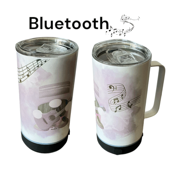 Tasse Bluetooth 20 oz Gnome musique mauve