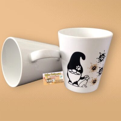 tasse latté gnome chien